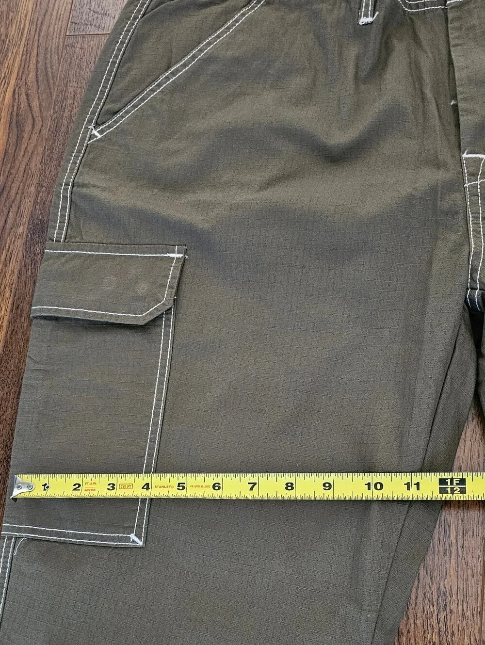 True Religion Ripstop Cargo Pants Kalamata Olive Green Size 38 NWT